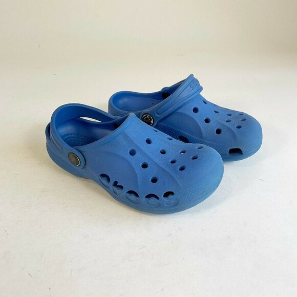 Crocs Youth Baya Classic Clog Blue Size 12/13 Waterproof Comfort Outdoor Sandal - Picture 2 of 7